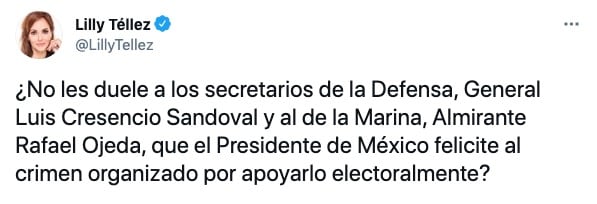 Tuit de Lilly Téllez