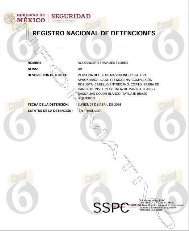 Detención de Alexander Benavides, presunto capo del Cártel del Golfo