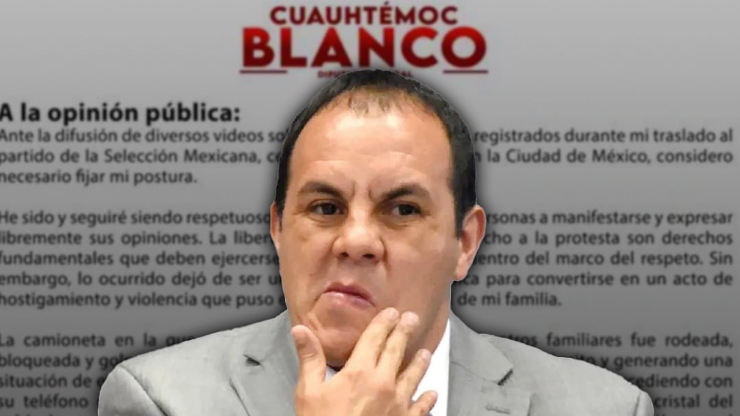 Cuauhtémoc Blanco acusa que fue víctima de agresiones de manifestantes