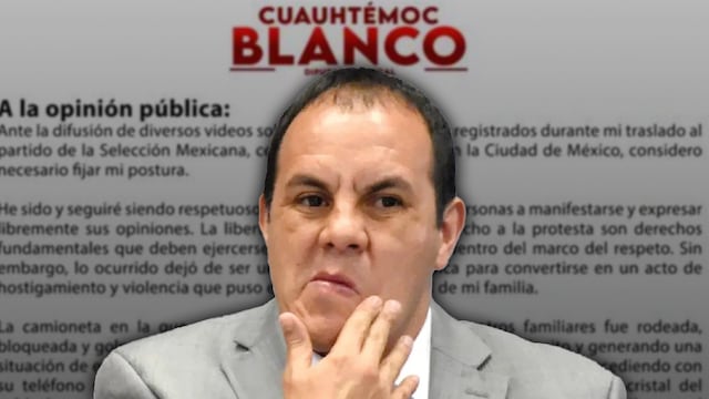 Cuauhtémoc Blanco acusa que fue víctima de agresiones de manifestantes