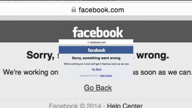 Facebook registra falla generalizada