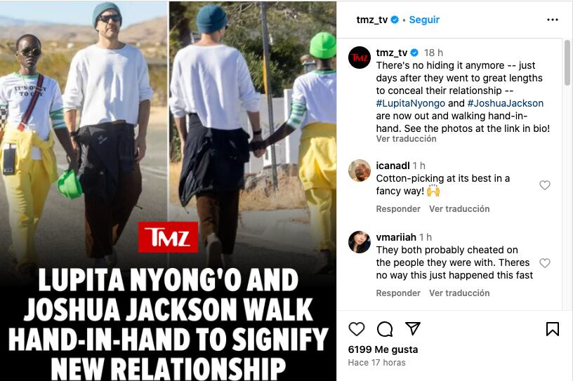 ¡Ya no se pueden ocultar! Lupita Nyong’o y Joshua Jackson confirman romance