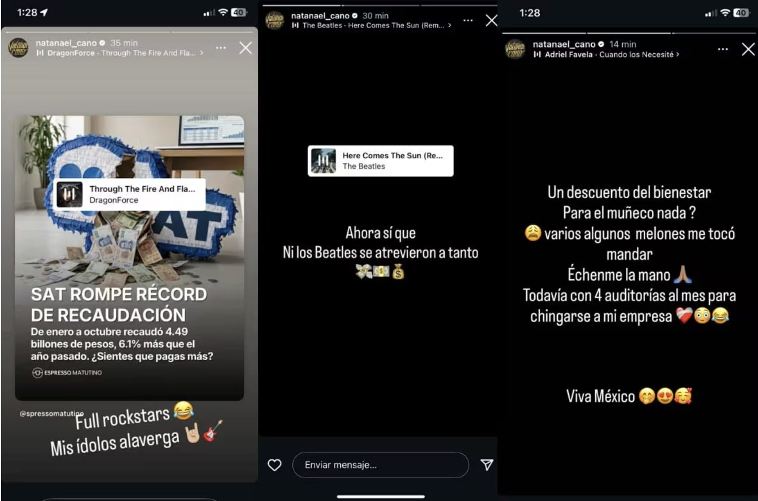 Historias de Natanael Cano y el SAT