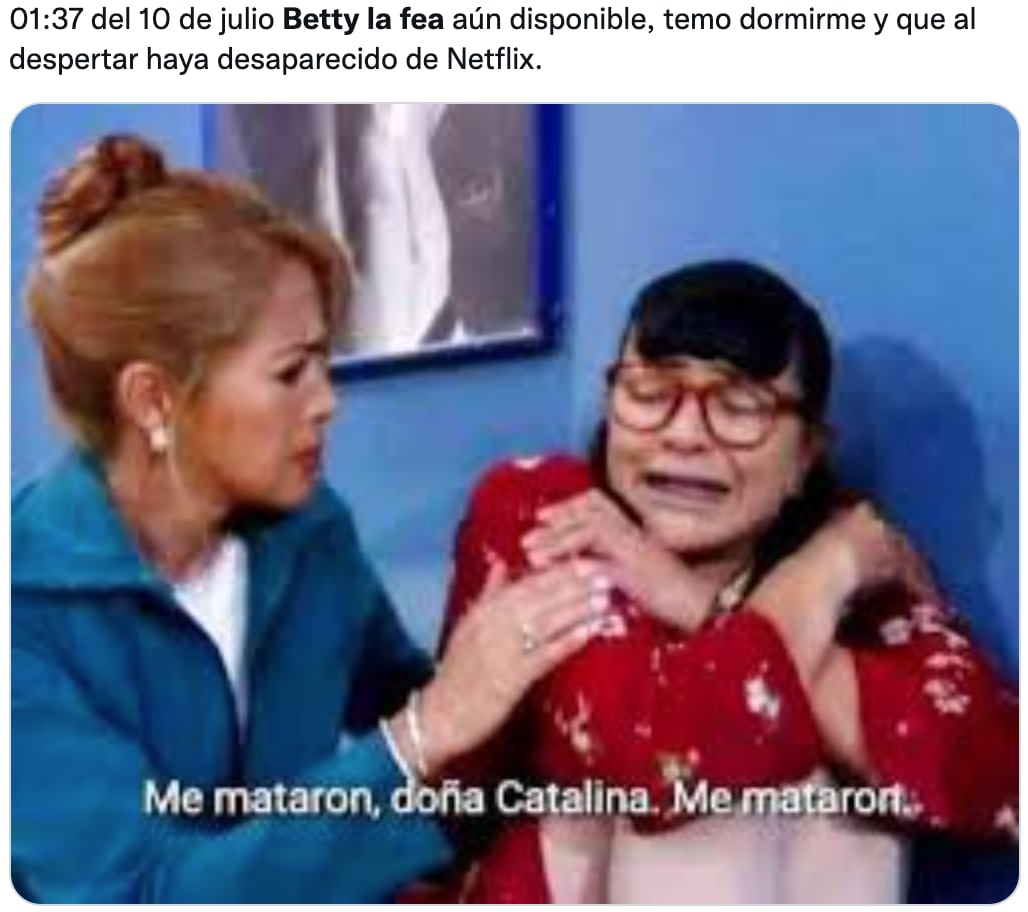 Memes sobre la salida de 'Betty, la fea' de Netflix