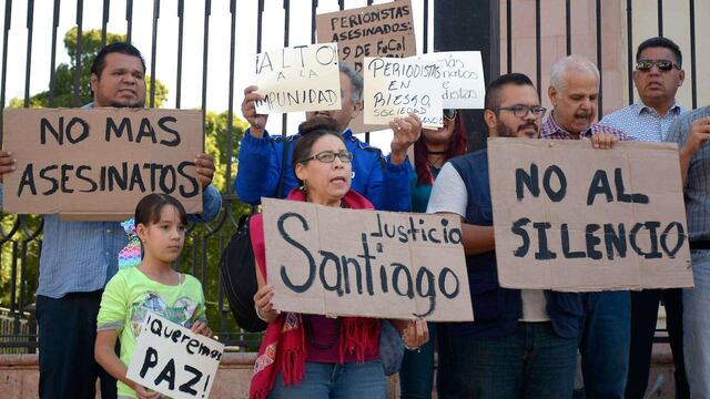 Periodistas de Sinaloa exigieron alto a la violencia y justicia para Santiago Barroso Alfaro, asesinado el pasado 15 de marzo.