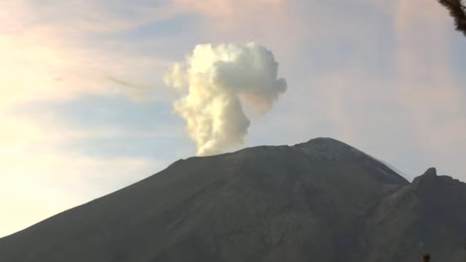 Volcán Popocatépetl hoy 25 de marzo: Amanece con fumarola de gran tamaño