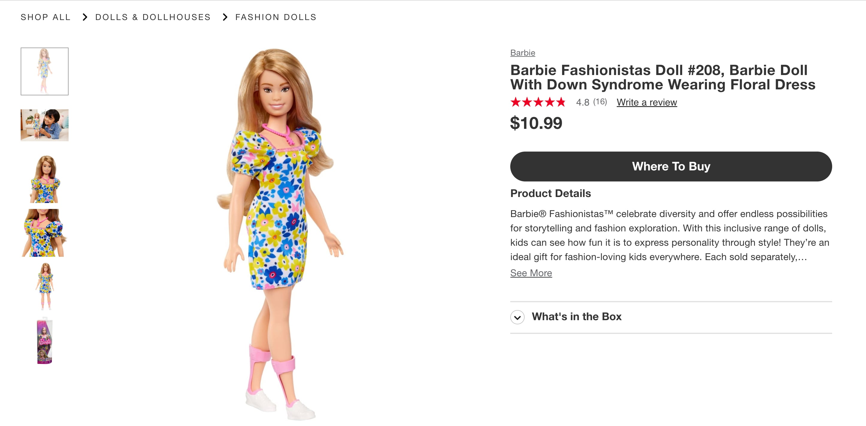 Precio de Barbie con Síndrome de Down