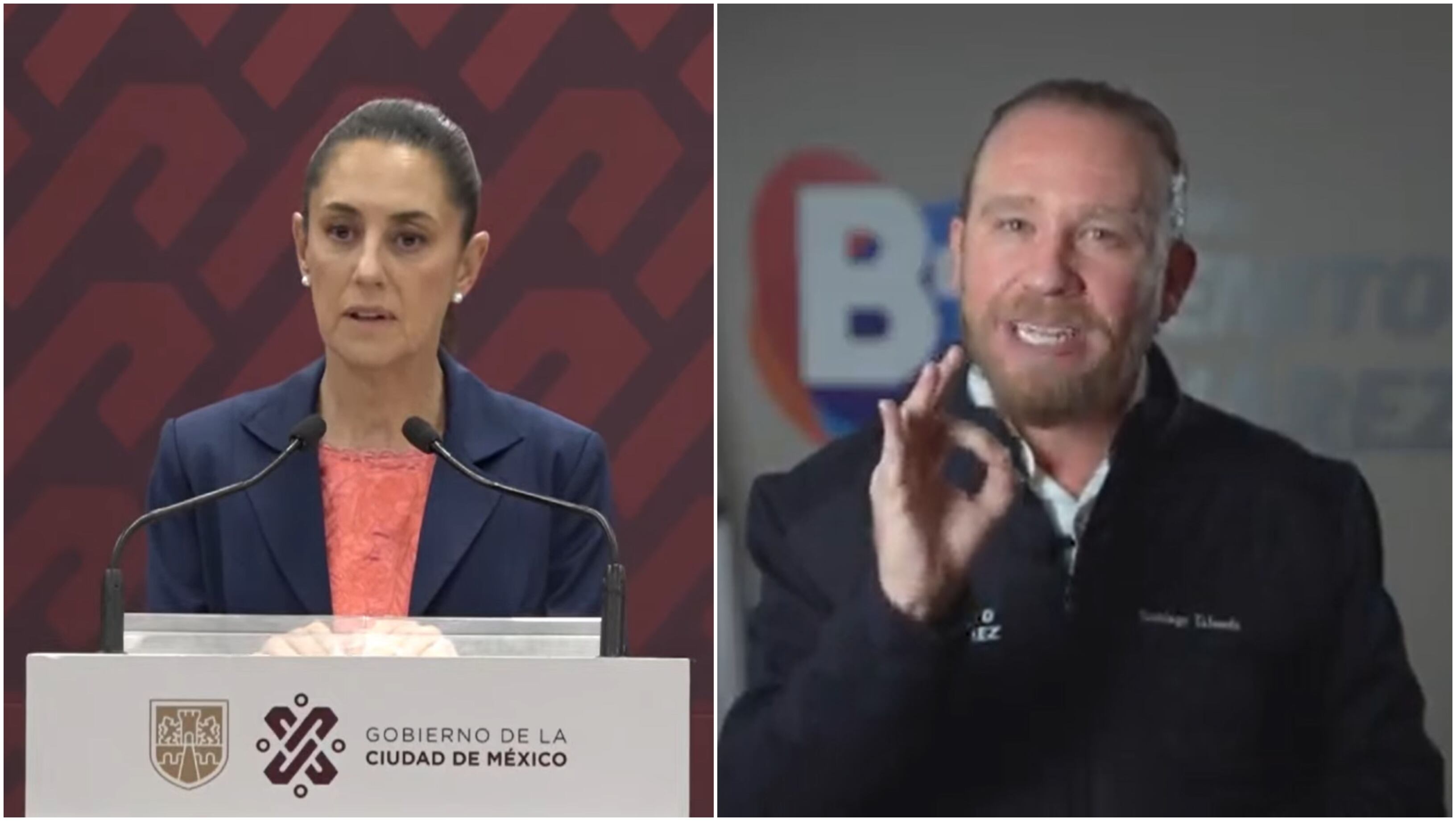 Claudia Sheinbaum y Santiago Taboada