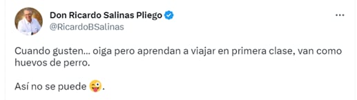 Ricardo Salinas Pliego se burla de la humilde forma de viajar de Chumel Torres