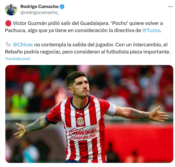 Posible salida del Pocho Guzmán