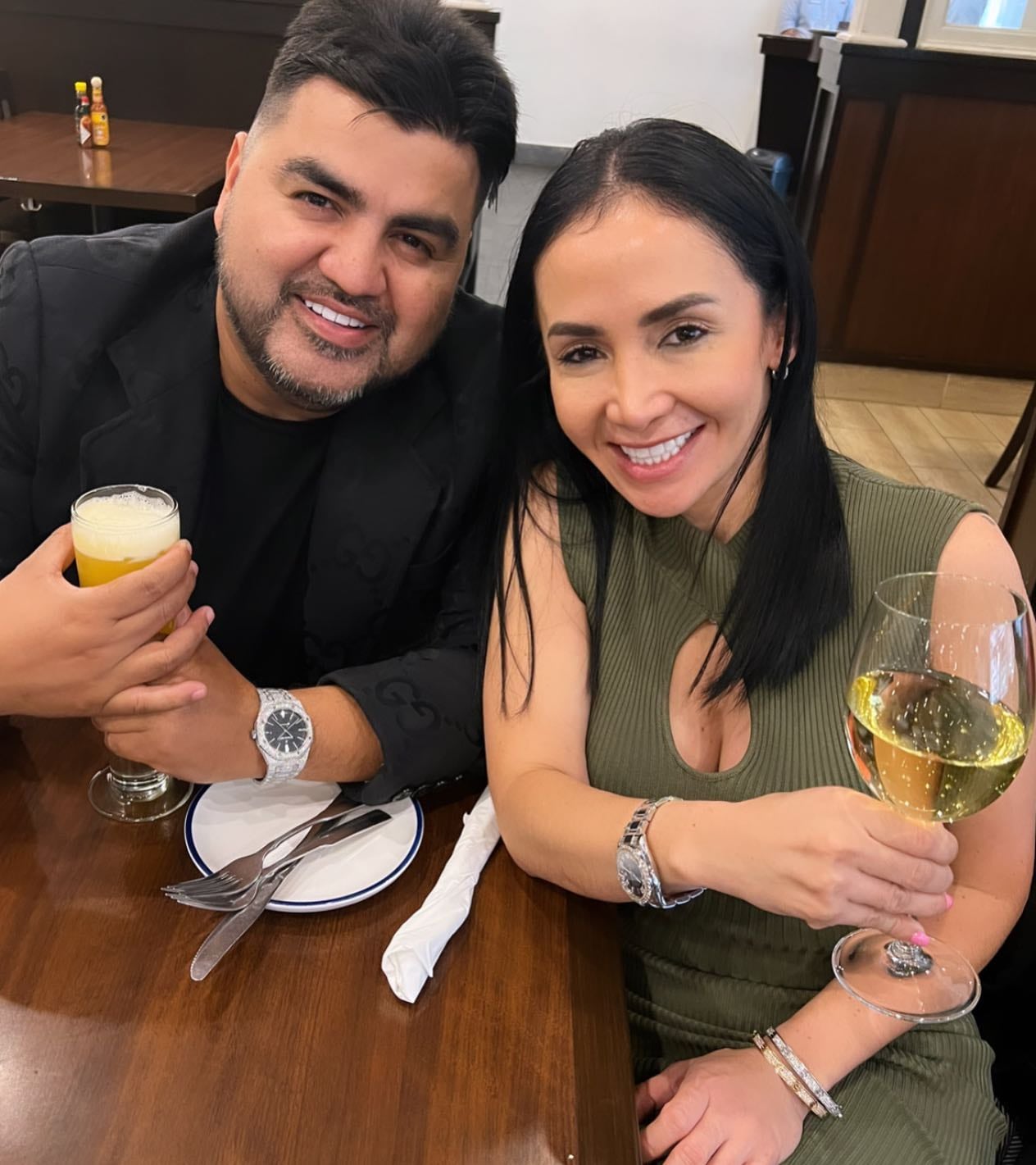 El Mimoso y su esposa, María Elena Delfín.