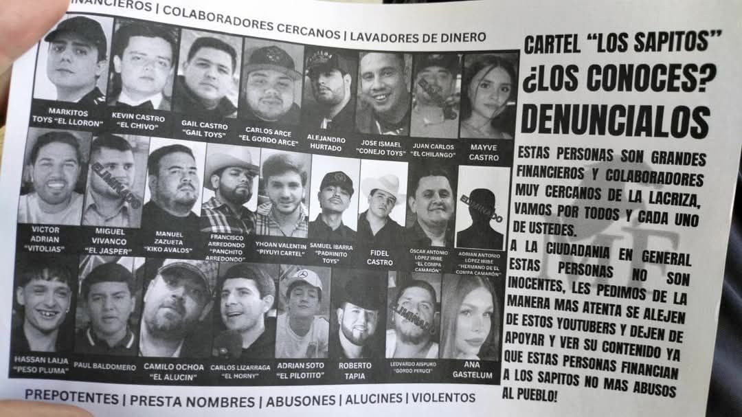 Volantes en Culiacán señalan a Peso Pluma de lavar dinero para Los Chapitos