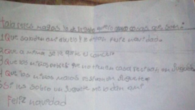 Carta a los Reyes Magos