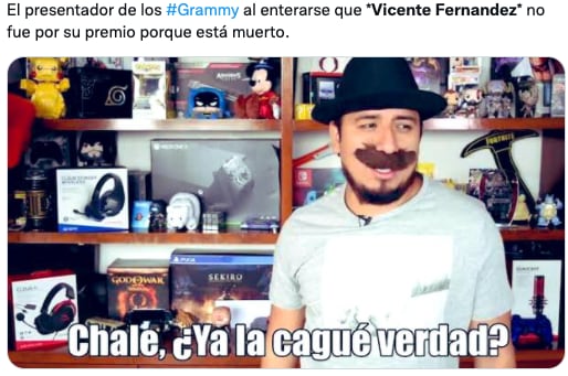 Memes sobre Jimmie Allen y Vicente Fernández en los Grammy 2022