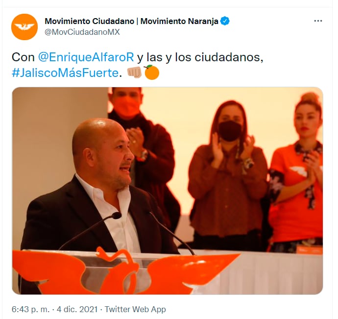 Enrique Alfaro/@MovCiudadanoMx