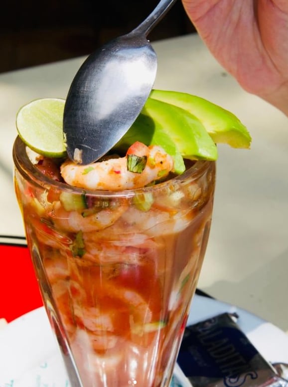 Cóctel achilangado de camarón de Con Vista al Mar