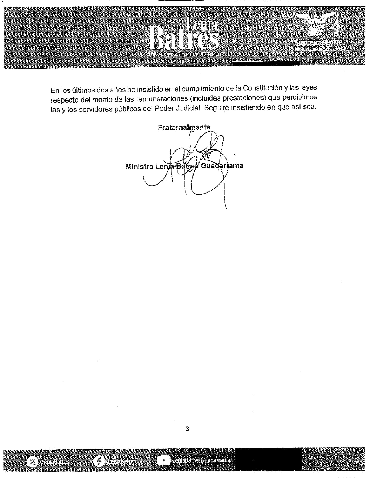 Lenia Batres acusa a ministros de la SCJN de conspirar en su contra