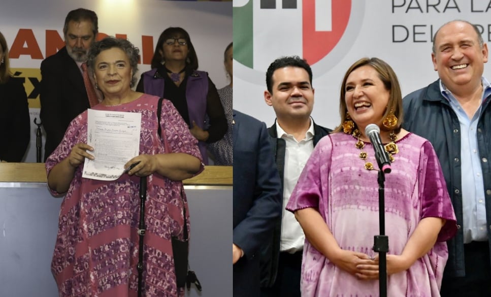 Xóchitl Gálvez en su registro a proceso de Va por México