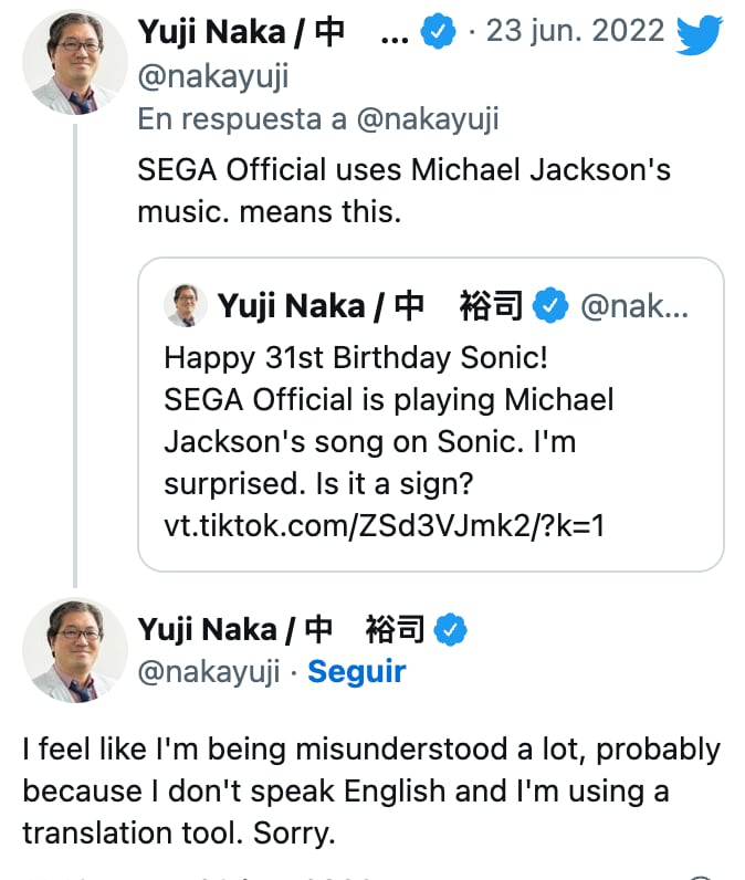 Yuji Naka sobre Sonic y Michael Jackson