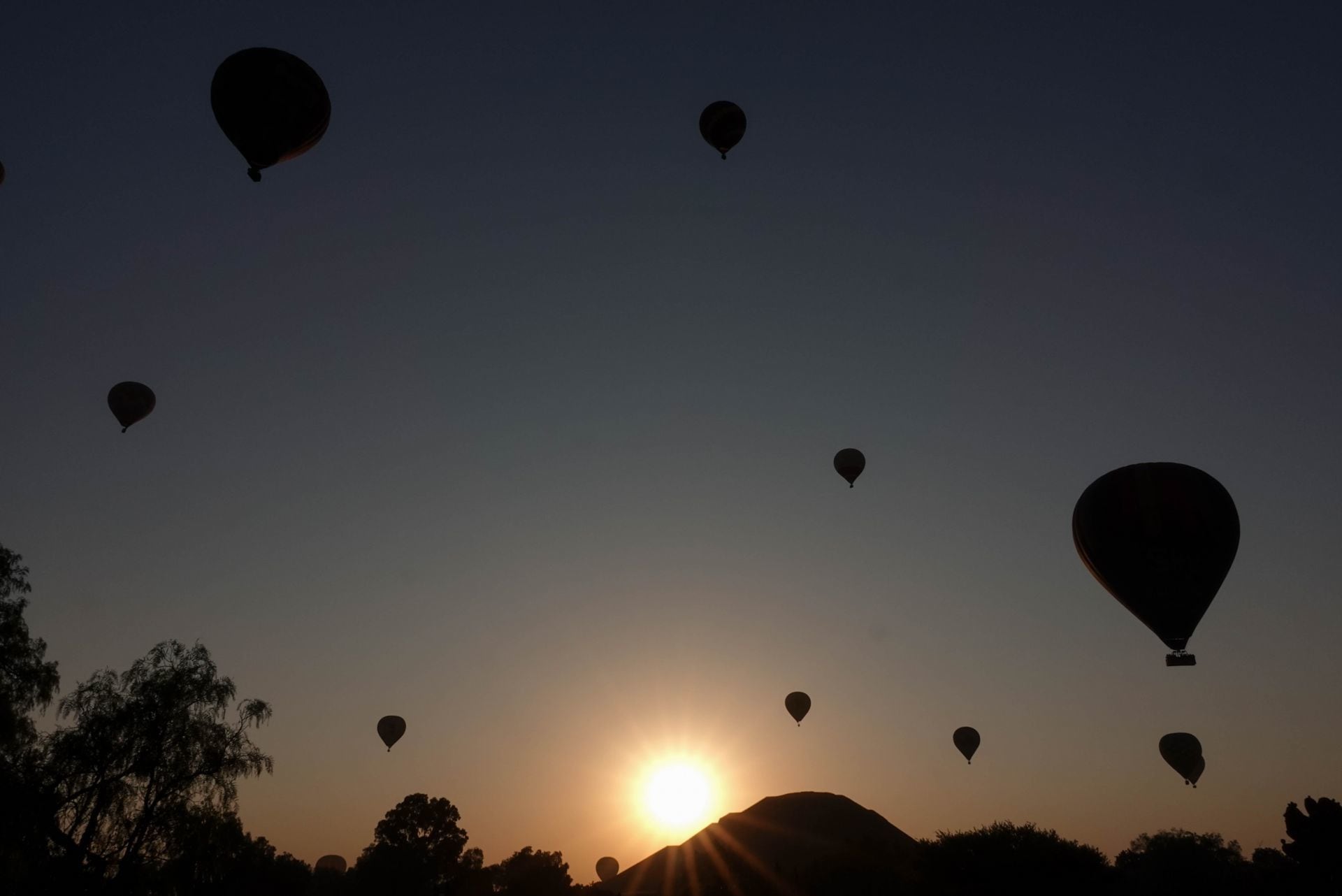 Globos aerostáticos en Teotihuacán