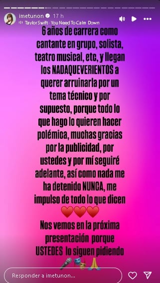 Imelda Garza-Tuñón lanza comunicado por las críticas que ha recibido.