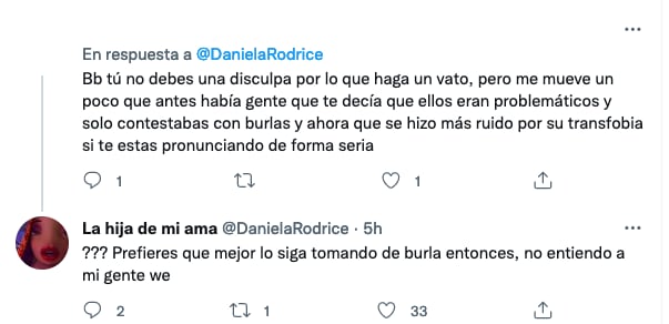 Exigen a Daniela Rodrice hablar de la transfobia de 'La Cotorrisa'.