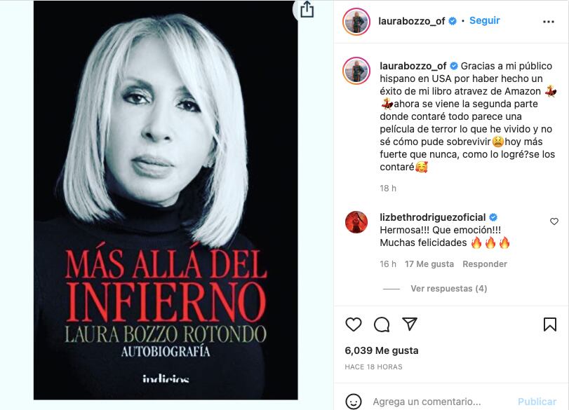 Laura Bozzo presume que su autobiografía fue éxito de ventas en Amazon