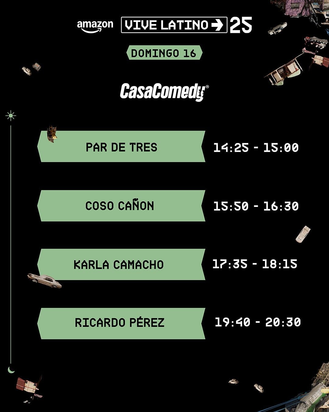 Vive Latino 2025 Horarios Domingo 16 Escenario Casa Comedy