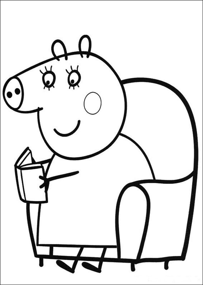 Mamá Cerdita de Peppa Pig: 10 dibujos para el Día de la Madre bonitos que puedes colorear y regalar