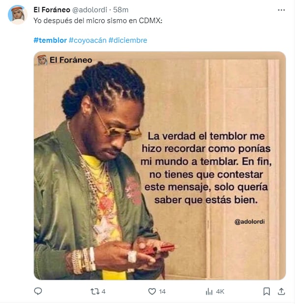 Memes por el sismo del 14 de diciembre