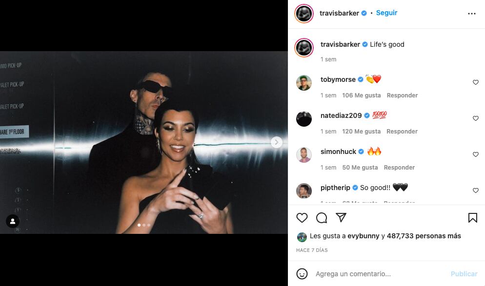 Travis Barker y Kourtney Kardashian