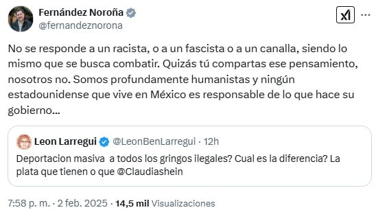 Gerardo Fernández Noroña contra León Larregui