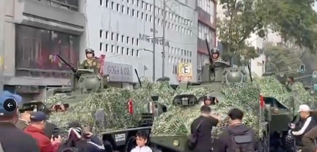 Tanquetas del Ejército mexicano previo a Desfile militar 2024