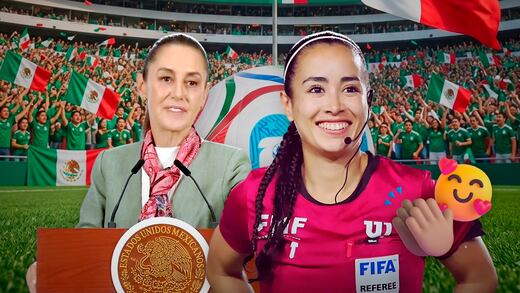 Sheinbaum felicita a Katia Itzel García por ser árbitra del Mundial 2026