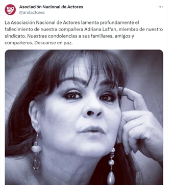 Adriana Laffan, querida actriz de Carrusel y Destilando Amor que murió a los 63 años de edad