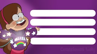 Etiquetas escolares para imprimir de Gravity Falls