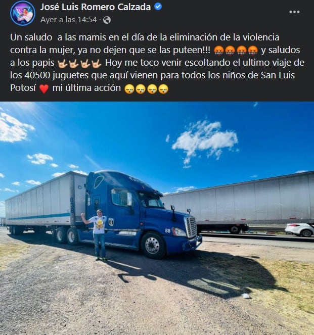 Publicación excandidato de SLP