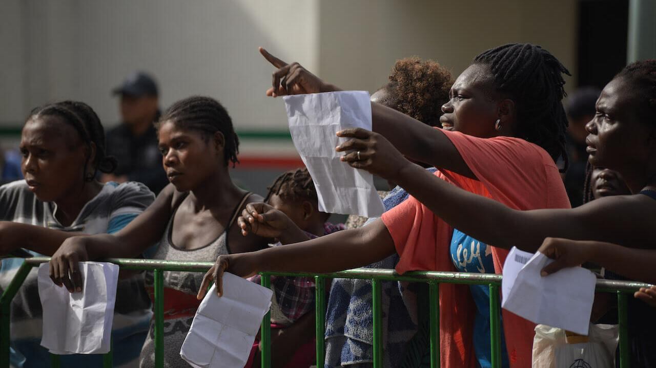 Estación migratoria en Tapachula, Chiapas.