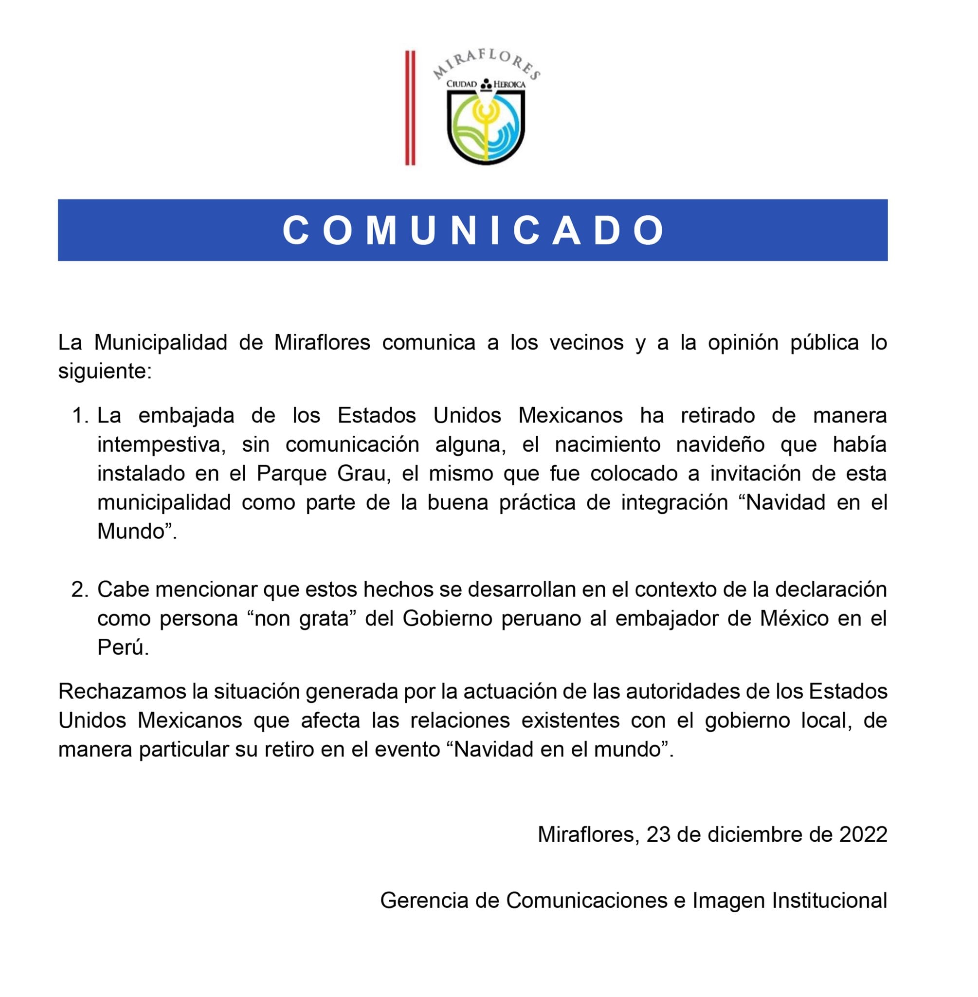 Nacimiento de México en Perú