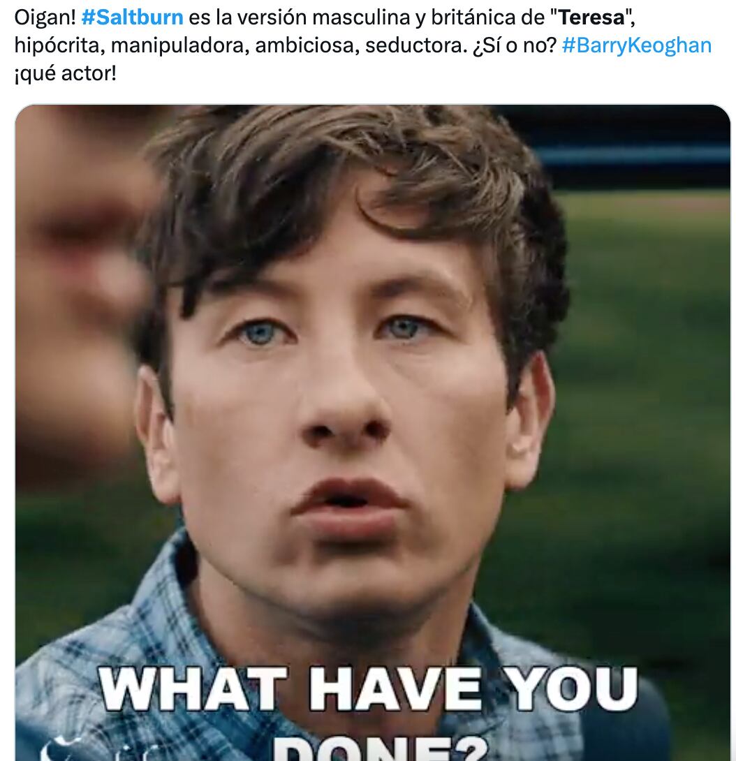 Los memes comparan a Saltburn de Jacob Elordi con Teresa