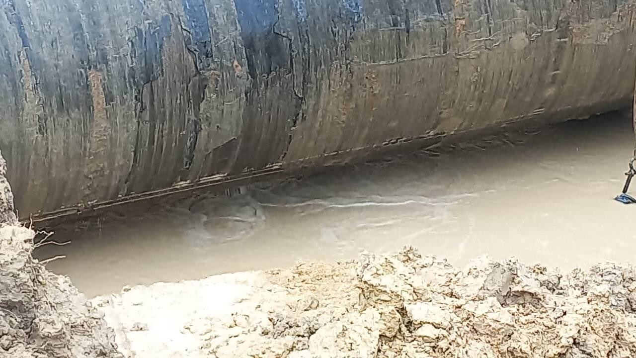 Ducto presa El Cuchillo en Nuevo León