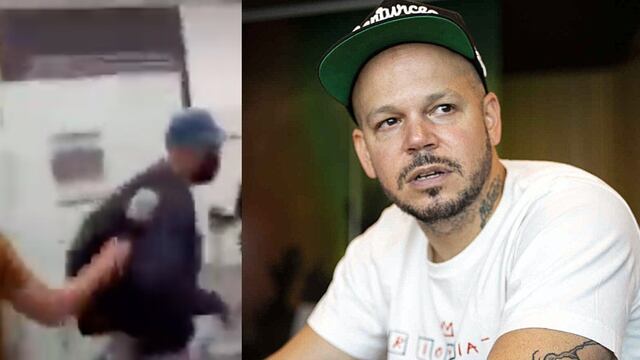 Residente escapa de la prensa en el AICM