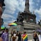 ¿Qué pasó en el Ángel de la Independencia? Pintaron la bandera de Palestina en una columna