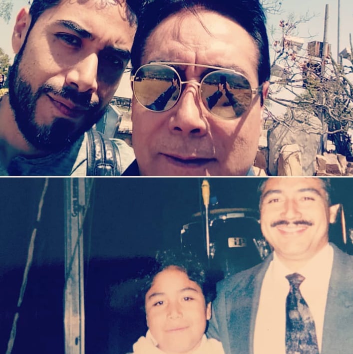 Elías Mejía junto a su hijo Elías Jr.