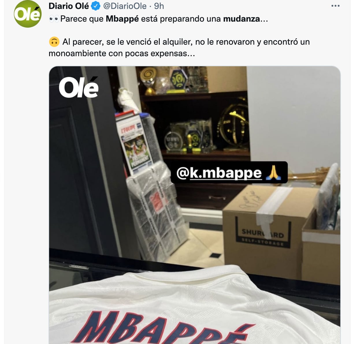 Kylian Mbappé prepararía una mudanza