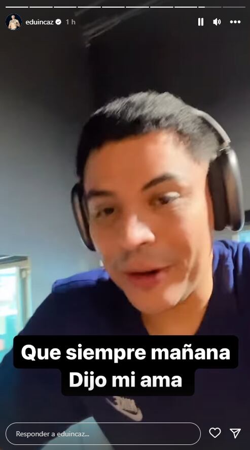 Eduin Caz, vocalista de Grupo Firme, hablando de su nueva canción "qué onda, perdida"