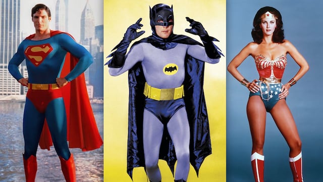 Christopher Reeve, Adam West y Lynda Carter