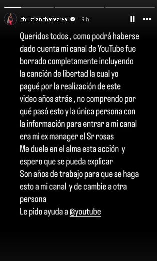Christian Chávez acusa a ex mánager de RBD de robarle su canal de YouTube.