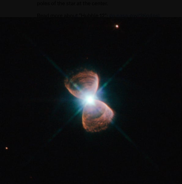 Estrella al final de su vida captada por telescopio Hubble