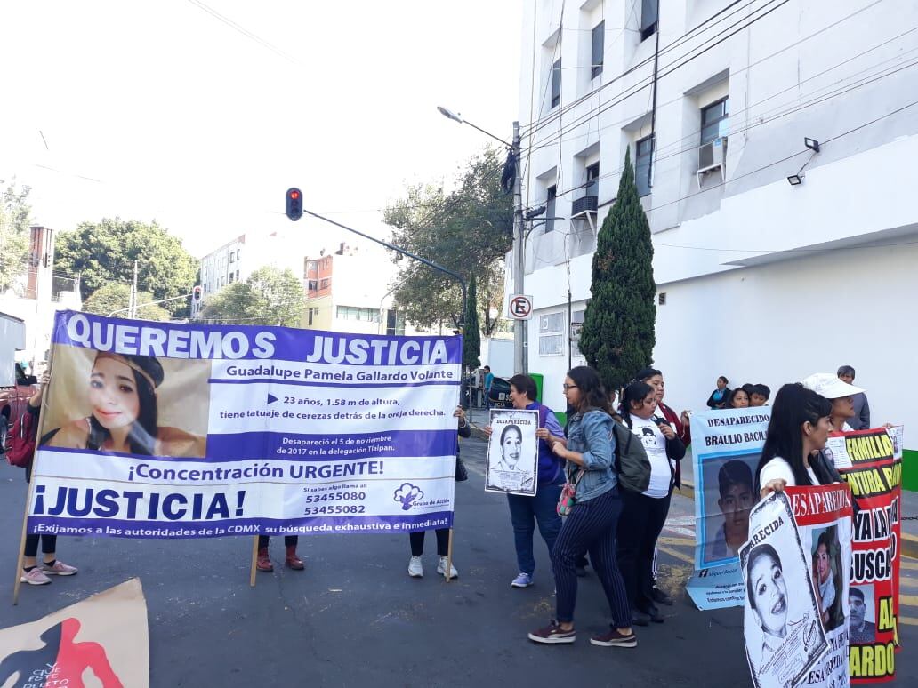 Protesta desaparición Pamela Gallardo.